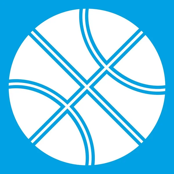Basket ball ikonen vit — Stock vektor