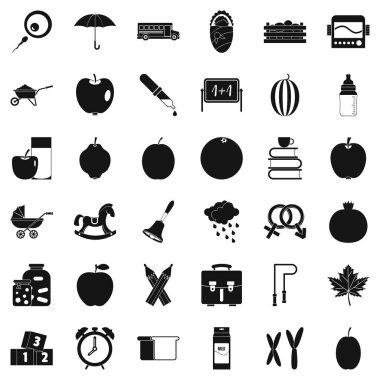 Eğitim Icons set, basit tarzı