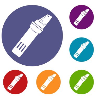 Cam kesici Icons set
