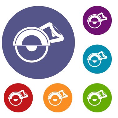 Makine Icons set off kesmek