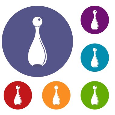 Zarif Parfüm Şişe Icons set