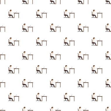 İşadamı dizüstü desen çalışma