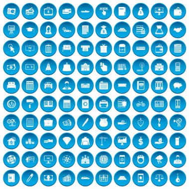 100 kredi simgeleri mavi ayarla