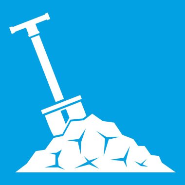 Kömür simgesi beyaz kürek