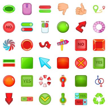 Ok Icons set, karikatür tarzı