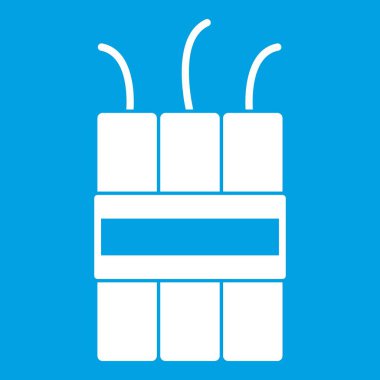 Dinamit patlayıcı simgesi beyaz