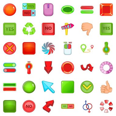 Download ok simgeleri set, karikatür tarzı