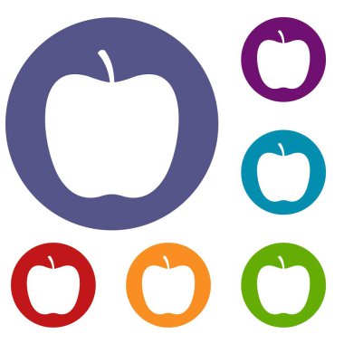Parlak elma Icons set