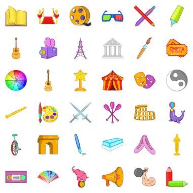 Sinema Icons set, karikatür tarzı