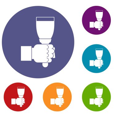 El hjlding boya fırça Icons set