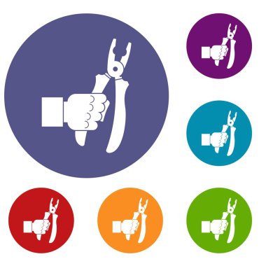 Keski Icons set tutan el