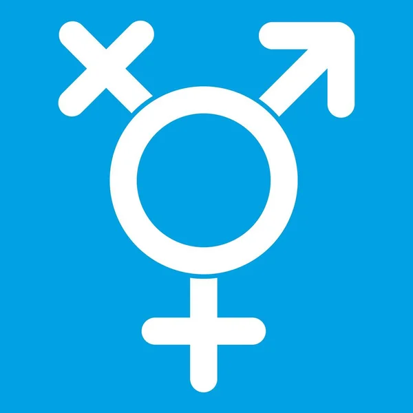 Transgender Zeichen Symbol weiß — Stockvektor