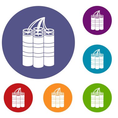 Icons set dinamit sopa