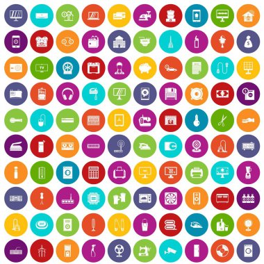 renk 100 aletleri Icons set