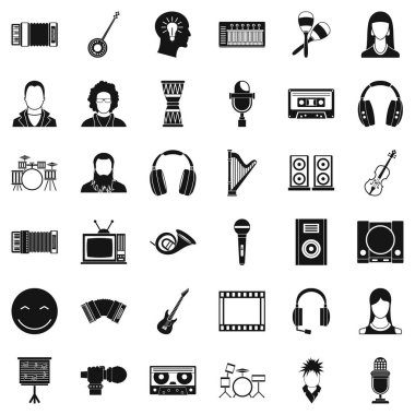 Seyirci Icons set, basit tarzı