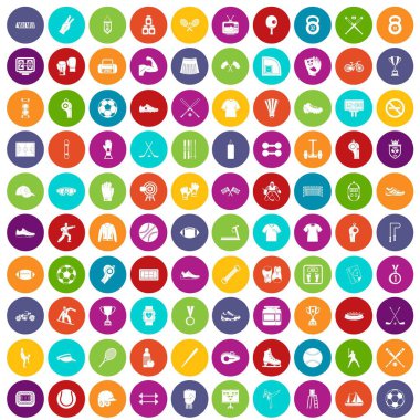 100 sporcu simgeler renk ayarla