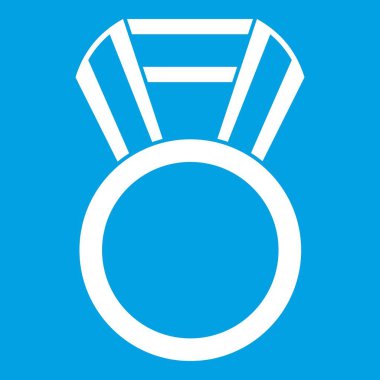 Yuvarlak madalya simgesi beyaz