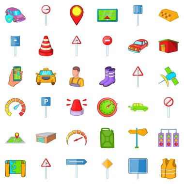 Otomatik Icons set, karikatür tarzı