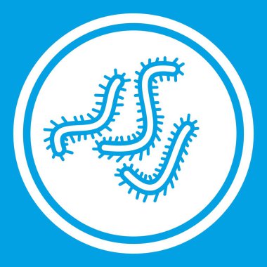 Bakteri simgesi beyaz sürü