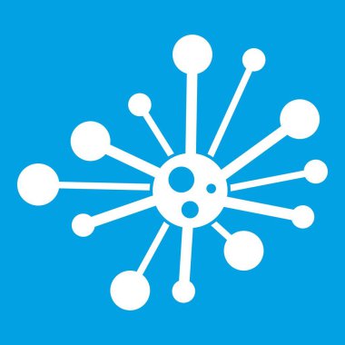 Yuvarlak bakteriler simgesi beyaz