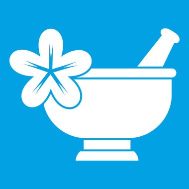 Harç ve havaneli eczane simgesi beyaz