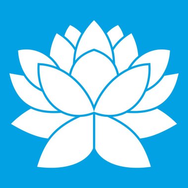Lotus çiçek simgesi Beyaz