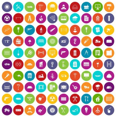 malzemeler simgeler bina 100 renk ayarla