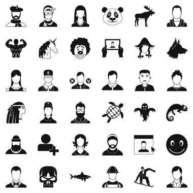 Kullanıcı Icons set, basit tarzı