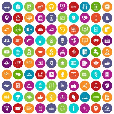 renk 100 çağrı merkezi Icons set