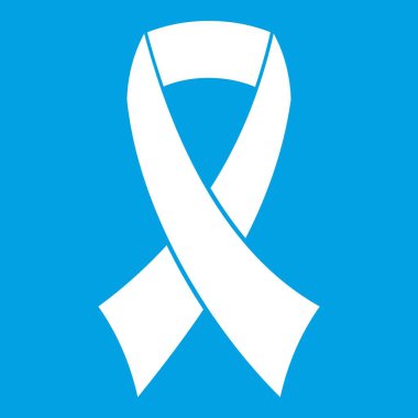 Meme kanseri bilinçlendirme şerit simgesi beyaz