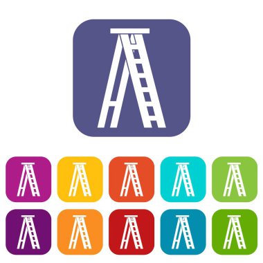 Bir merdiven Icons set