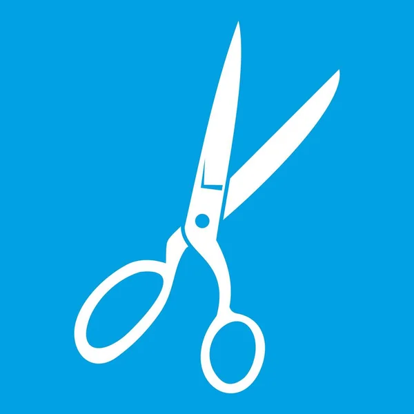 Šicí nůžky ikona bílé — Stockový vektor