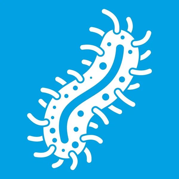 Celda de virus peligroso icono blanco — Archivo Imágenes Vectoriales