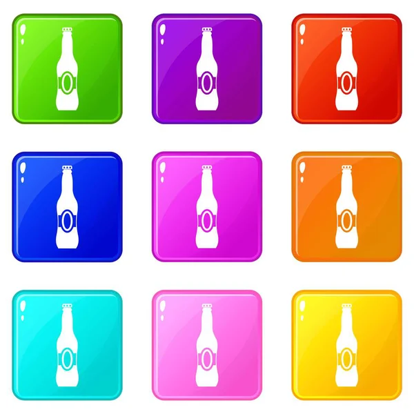 Botella de cerveza set 9 — Vector de stock