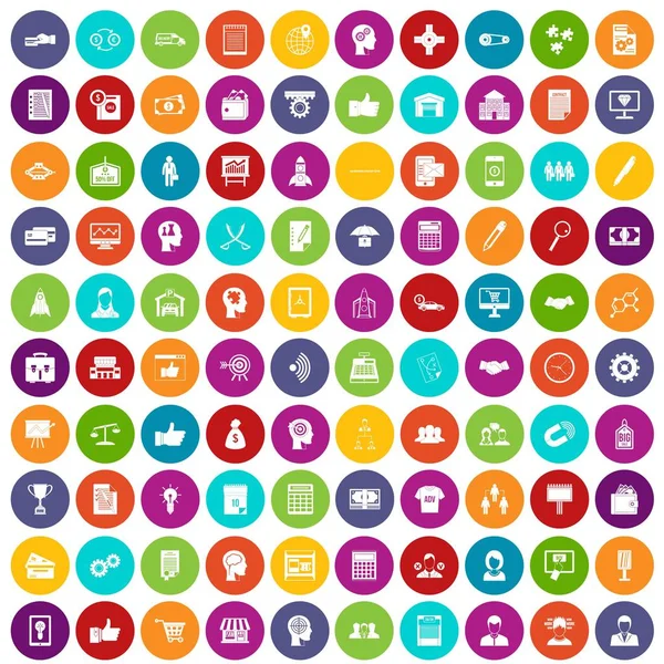 100 iş stratejisi simgeler renk ayarla