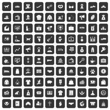 siyah 100 sadaka Icons set
