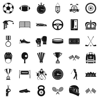 Şampiyon Icons set, basit tarzı