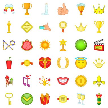 Ödülü Icons set, karikatür tarzı