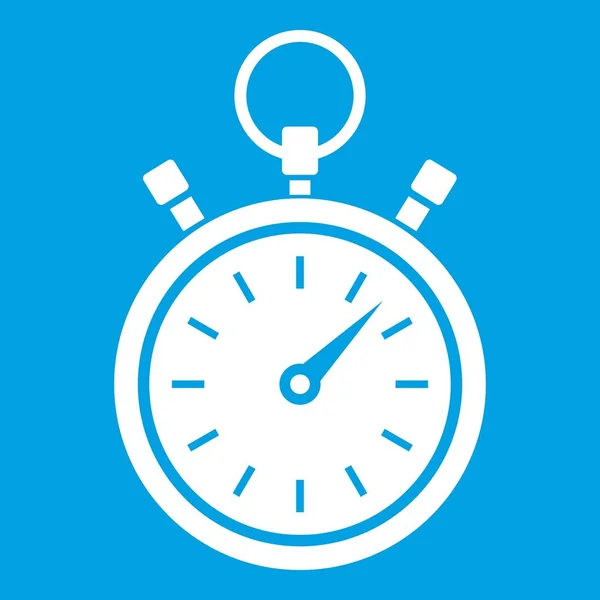 Stopwatch icon white — Stock Vector