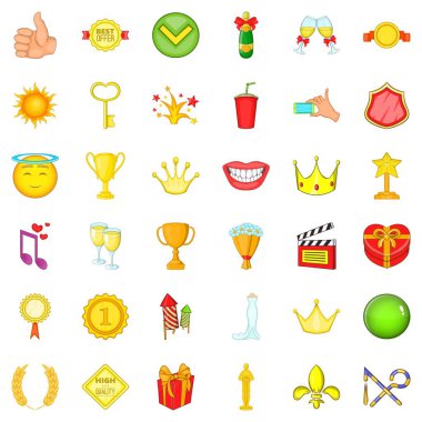 Hediye Icons set, karikatür tarzı