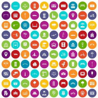 100 şehir simgeler renk ayarla