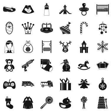 Bebek Icons set, basit tarzı