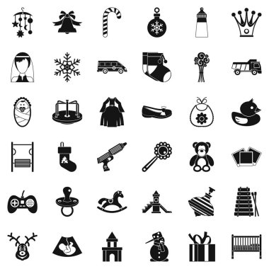 Yeni doğan Icons set, basit tarzı