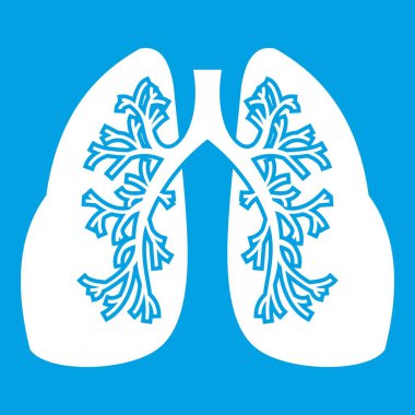 Akciğerler simgesi beyaz