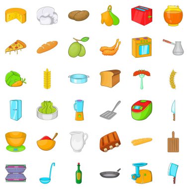 Şef simge seti, karikatür tarzı