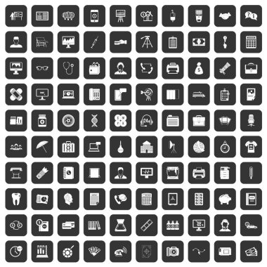 siyah 100 bölümü Icons set