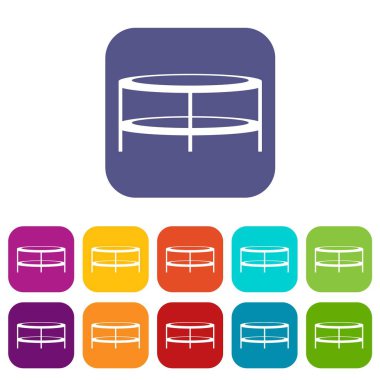 A yuvarlak sehpa Icons set