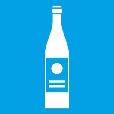 Şarap şişesi simgesi beyaz