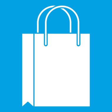 Alışveriş çantası simgesi beyaz