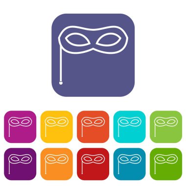 Karnaval maskesi Icons set